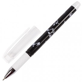Ручка шариковая масляная с грипом BRAUBERG BLACK&WHITE 'Melody', СИНЯЯ, узел 0,7 мм, линия письма 0,35 мм, OBP130