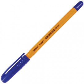 Ручка шариковая STAFF, СИНЯЯ, шестигранная, корпус оранжевый, узел 1 мм, линия письма 0,5 мм, BP104