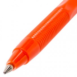 Ручка шариковая масляная STAFF 'Flare', СИНЯЯ, корпус оранжевый, узел 1 мм, линия письма 0,7 мм, OBP101