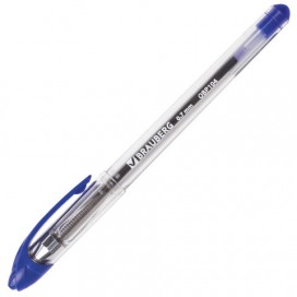 Ручка шариковая масляная BRAUBERG 'Smooth Write', СИНЯЯ, корпус прозрачный, узел 0,7 мм, линия письма 0,35 мм, OBP104