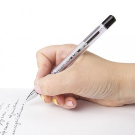 Ручка шариковая масляная с грипом BRAUBERG 'Active', ЧЕРНАЯ, узел 0,7 мм, линия письма 0,35 мм, OBP106