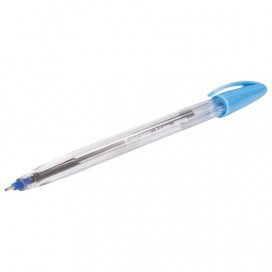 Ручка шариковая масляная BRAUBERG 'Ice', СИНЯЯ, корпус прозрачный, узел 0,6 мм, линия письма 0,3 мм, OBP108