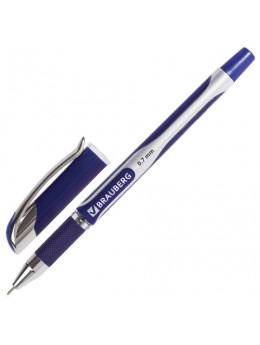 Ручка шариковая масляная с грипом BRAUBERG 'Sigma Plus', СИНЯЯ, печать, узел 0,7 мм, линия письма 0,35 мм, OBP111