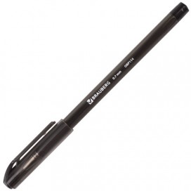 Ручка шариковая масляная с грипом BRAUBERG 'Max-Oil Tone', ЧЕРНАЯ, узел 0,7 мм, линия письма 0,35 мм, OBP114