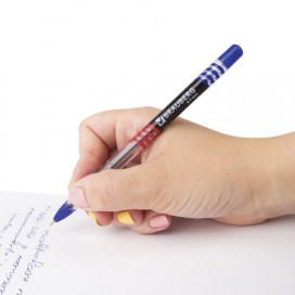 Ручка шариковая масляная с грипом BRAUBERG 'Spark', СИНЯЯ, печать, узел 0,7 мм, линия письма 0,35 мм, OBP118