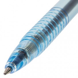 Ручка шариковая масляная автоматическая BRAUBERG 'Click Blue', СИНЯЯ, тонированный корпус, узел 1 мм, линия письма 0,5 мм, OBPR136