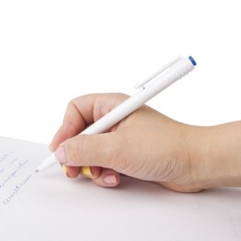 Ручка шариковая масляная автоматическая BRAUBERG 'White', СИНЯЯ, корпус белый, узел 1 мм, линия письма 0,5 мм, OBPR206