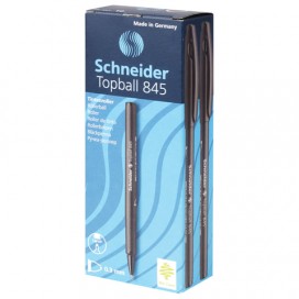 Ручка-роллер SCHNEIDER (Германия) 'Topball 845', ЧЕРНАЯ, корпус с печатью, узел 0,5 мм, линия письма 0,3 мм, 184501