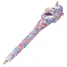 Ручка фигурная 'ЕДИНОРОГИ', СИНЯЯ, 4 дизайна ассорти, 0,5 мм, дисплей, BRAUBERG