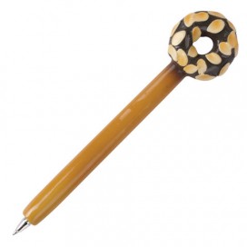 Ручка фигурная 'ПОНЧИКИ', СИНЯЯ, 4 дизайна ассорти, линия письма 0,5 мм, дисплей, BRAUBERG