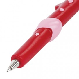 Ручка фигурная 'СЕРДЕЧКИ', СИНЯЯ, 4 дизайна ассорти, линия письма 0,5 мм, дисплей, BRAUBERG