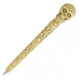 Ручка фигурная 'ЧЕРЕПА-2', СИНЯЯ, 4 дизайна ассорти, линия письма 0,5 мм, дисплей, BRAUBERG