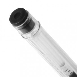 Ручка гелевая STAFF, ЧЕРНАЯ, корпус прозрачный, хромированные детали, узел 0,5 мм, линия письма 0,35 мм, GP108