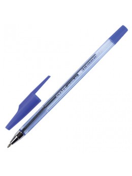 Ручка шариковая STAFF AA-927, СИНЯЯ, корпус тонированный, хромированные детали, 0,7 мм, линия 0,35 мм, BP105