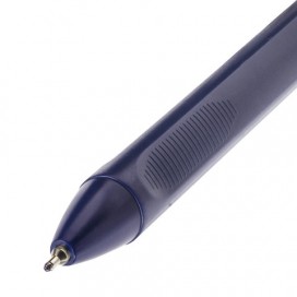 Ручка шариковая масляная автоматическая BRAUBERG 'Trios', СИНЯЯ, корпус синий, узел 0,7 мм, линия письма 0,35 мм, OBPR205