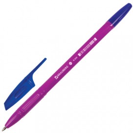 Ручка шариковая BRAUBERG 'X-333' NEON SOLID, СИНЯЯ, корпус ассорти, узел 0,7 мм, линия письма 0,35 мм, BP156