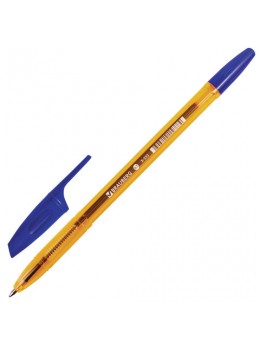 Ручка шариковая BRAUBERG 'X-333' AMBER, СИНЯЯ, корпус тонированный оранжевый, узел 0,7 мм, линия письма 0,35 мм, BP157
