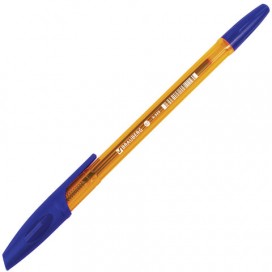 Ручка шариковая BRAUBERG 'X-333' AMBER, СИНЯЯ, корпус тонированный оранжевый, узел 0,7 мм, линия письма 0,35 мм, BP157