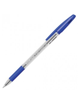 Ручка шариковая с грипом ERICH KRAUSE 'R-301 Grip', СИНЯЯ, корпус прозрачный, узел 1 мм, линия письма 0,5 мм, 39527