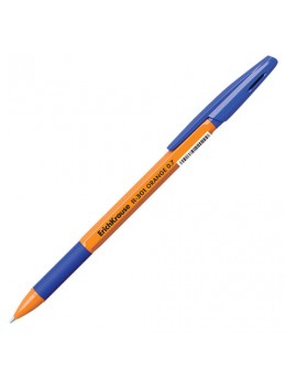 Ручка шариковая с грипом ERICH KRAUSE 'R-301 Grip', СИНЯЯ, корпус оранжевый, узел 0,7 мм, линия письма 0,35 мм, 39531