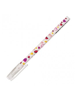 Ручка шариковая BRUNO VISCONTI 'HappyWrite', СИНЯЯ, 'Сердечки', узел 0,5 мм, линия письма 0,3 мм, 20-0147
