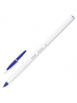 Ручка шариковая BIC 'Cristal UP', СИНЯЯ, корпус белый, узел 1,2 мм, линия письма 0,35 мм, 949879