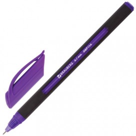 Ручка шариковая масляная BRAUBERG 'Extra Glide Soft Color', СИНЯЯ, узел 0,7 мм, линия письма 0,35 мм, OBP156