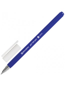 Ручка гелевая BRAUBERG 'Matt Gel', СИНЯЯ, корпус soft-touch, узел 0,5 мм, линия 0,35 мм, GP152