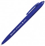 Ручка шариковая масляная автоматическая BRAUBERG 'Sky Blue', СИНЯЯ, soft-touch, узел 0,7 мм, линия письма 0,35 мм, BPR173