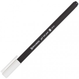 Ручка гелевая BRAUBERG 'Matt Gel', ЧЕРНАЯ, корпус soft-touch, узел 0,5 мм, линия 0,35 мм, GP151