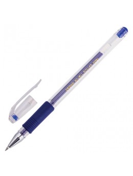 Ручка гелевая CROWN 'Hi-Jell Grip', СИНЯЯ, узел 0,5 мм, линия письма 0,35 мм, HJR-500R