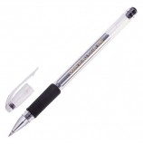 Ручка гелевая с грипом CROWN 'Hi-Jell Grip', ЧЕРНАЯ, узел 0,5 мм, линия письма 0,35 мм, HJR-500R