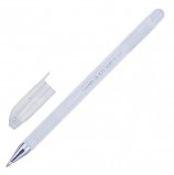 Ручка гелевая CROWN 'Hi-Jell Pastel', БЕЛАЯ, корпус тонированный белый, узел 0,8 мм, линия письма 0,5 мм, HJR-500P