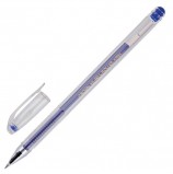 Ручка гелевая CROWN 'Hi-Jell', СИНЯЯ, корпус прозрачный, узел 0,5 мм, линия письма 0,35 мм, HJR-500B
