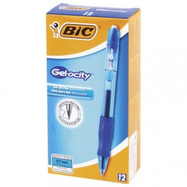 Ручка гелевая автоматическая с грипом BIC 'Gelocity Original', СИНЯЯ, узел 0,7 мм, линия письма 0,35 мм, 829158