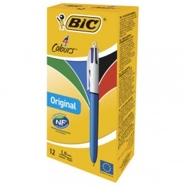 Ручка шариковая автоматическая BIC '4 Colours Original', 4 цвета (синий, черный, красный, зеленый), линия письма 0,32 мм, 889969