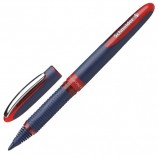 Ручка-роллер SCHNEIDER 'One Business', КРАСНАЯ, корпус темно-синий, узел 0,8 мм, линия письма 0,6 мм, 183002