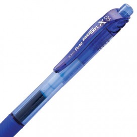 Ручка гелевая автоматическая с грипом PENTEL (Япония) 'Energel-X', СИНЯЯ, узел 0,5 мм, линия письма 0,25 мм, BLN105-C