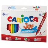 Фломастеры CARIOCA (Италия) 'Joy', 24 цвета, суперсмываемые, вентилируемый колпачок, картонная коробка, 40615