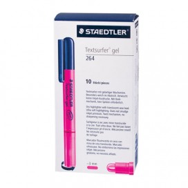 Текстмаркер STAEDTLER (Германия) 'Textsurfer', РОЗОВЫЙ, гелевый, сухой, скошенный наконечник, 3 мм, 264-23