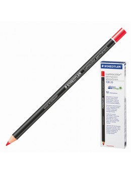 Маркер-карандаш сухой перманентный для любой поверхности STAEDTLER, КРАСНЫЙ, 4,5 мм, 108 20-2