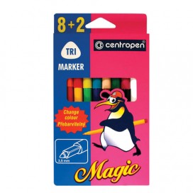 Фломастеры CENTROPEN 'Magic', 8 цветов + 2 изменяющих цвет, ширина линии 1,8 мм, перекрашиваемые, 2549/10