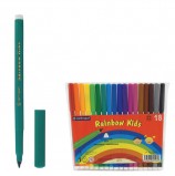 Фломастеры CENTROPEN 'Rainbow Kids', 18 цветов, смываемые, эргономичные, вентилируемый колпачок, 7550/18