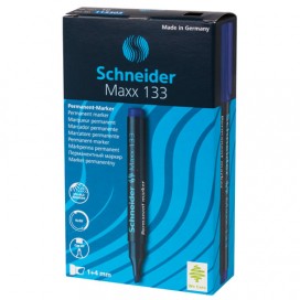 Маркер перманентный (нестираемый) SCHNEIDER (Германия) 'Maxx 133', СИНИЙ, скошенный наконечник, 1-4 мм, 113303
