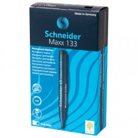 Маркер перманентный (нестираемый) SCHNEIDER (Германия) 'Maxx 133', ЧЕРНЫЙ, скошенный наконечник, 1-4 мм, 113301
