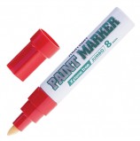 Маркер-краска лаковый (paint marker) MUNHWA 'Jumbo', 8 мм, КРАСНЫЙ, нитро-основа, алюминиевый корпус, JPM-03