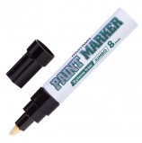 Маркер-краска лаковый (paint marker) MUNHWA 'Jumbo', 8 мм, ЧЕРНЫЙ, нитро-основа, алюминиевый корпус, JPM-01