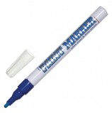 Маркер-краска лаковый (paint marker) MUNHWA 'Slim', 2 мм, СИНИЙ, нитро-основа, алюминиевый корпус, SPM-02