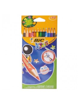 Карандаши цветные BIC 'Kids ECOlutions Evolution', 12 цветов, пластиковые, заточенные, европодвес, 82902910