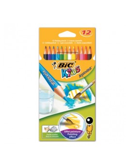 Карандаши цветные акварельные BIC 'Aquacouleur', 12 цветов, заточенные, европодвес, 8575613